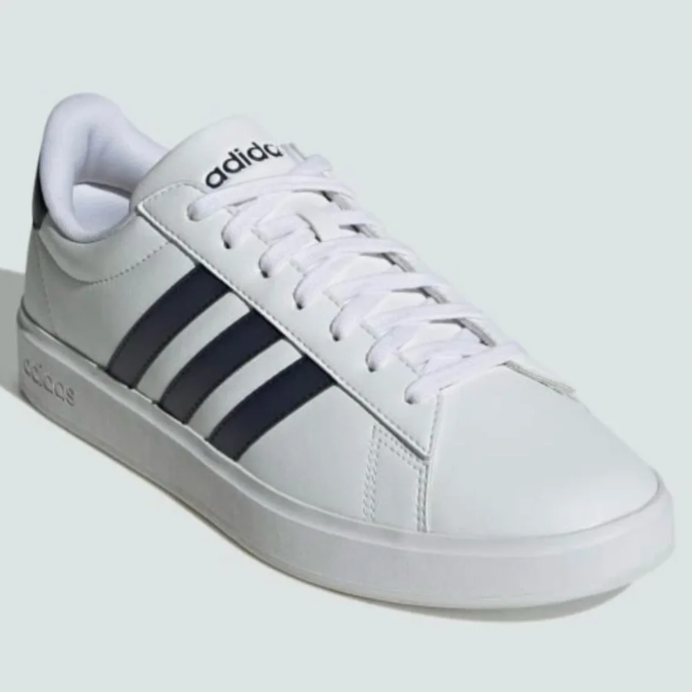 Adidas NWT Grand Court 2.0 shoes white & black men’s 9.5 - Picture 2 of 7